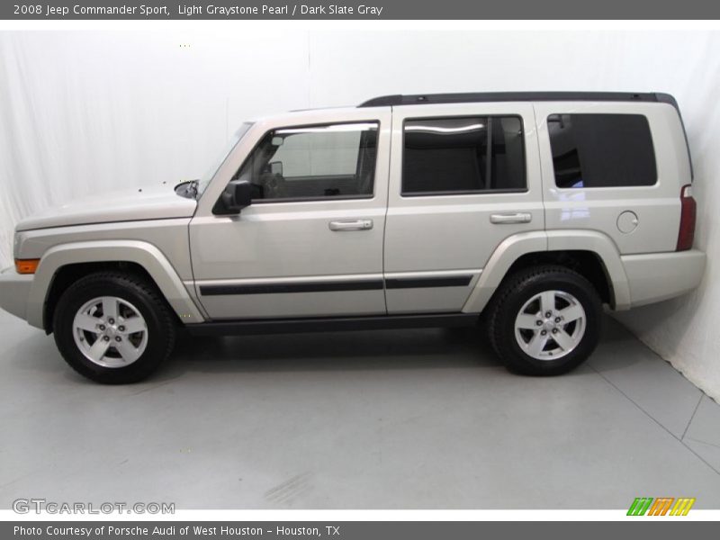 Light Graystone Pearl / Dark Slate Gray 2008 Jeep Commander Sport