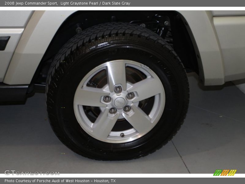 Light Graystone Pearl / Dark Slate Gray 2008 Jeep Commander Sport