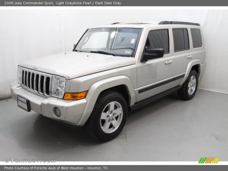 Light Graystone Pearl / Dark Slate Gray 2008 Jeep Commander Sport