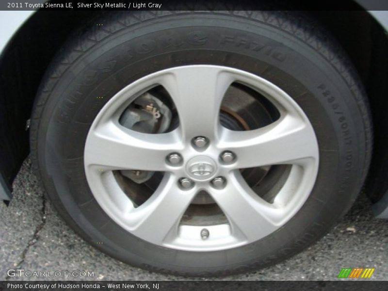 Silver Sky Metallic / Light Gray 2011 Toyota Sienna LE