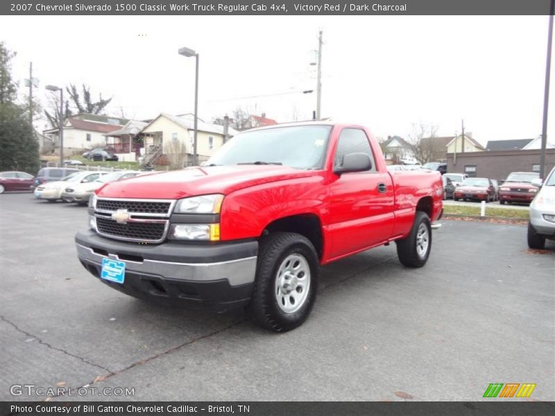 Victory Red / Dark Charcoal 2007 Chevrolet Silverado 1500 Classic Work Truck Regular Cab 4x4