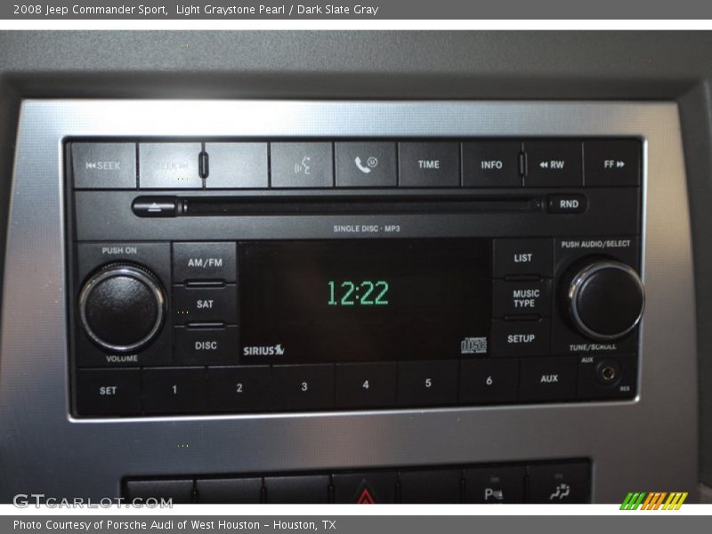 Light Graystone Pearl / Dark Slate Gray 2008 Jeep Commander Sport