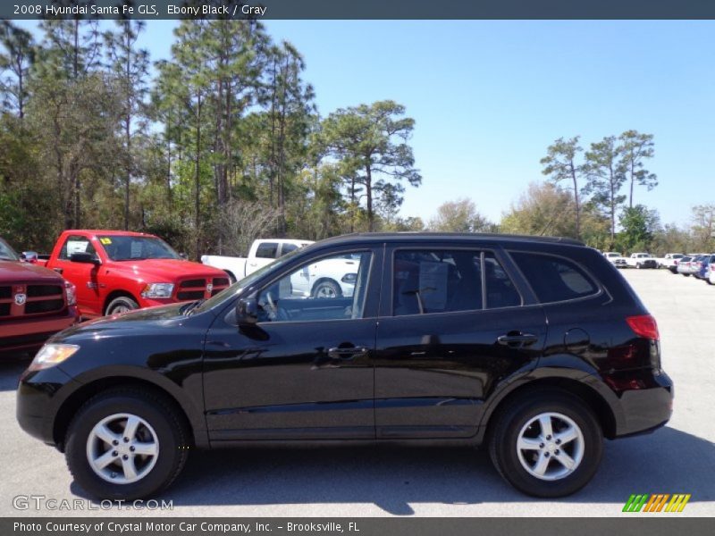 Ebony Black / Gray 2008 Hyundai Santa Fe GLS