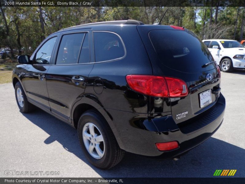 Ebony Black / Gray 2008 Hyundai Santa Fe GLS