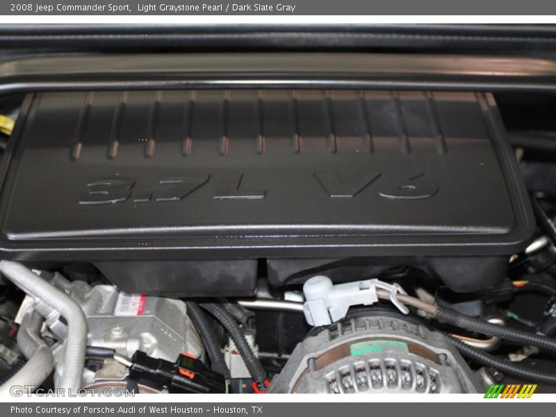 Light Graystone Pearl / Dark Slate Gray 2008 Jeep Commander Sport