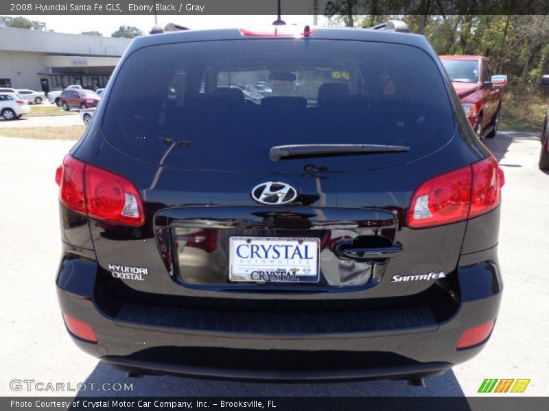Ebony Black / Gray 2008 Hyundai Santa Fe GLS