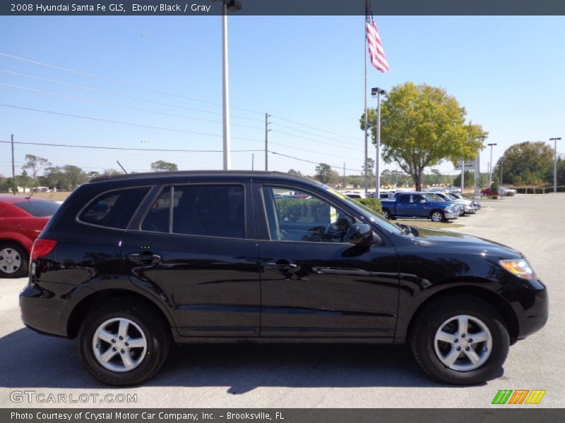 Ebony Black / Gray 2008 Hyundai Santa Fe GLS