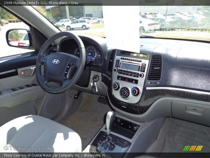 Ebony Black / Gray 2008 Hyundai Santa Fe GLS