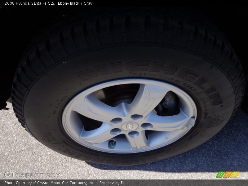 Ebony Black / Gray 2008 Hyundai Santa Fe GLS