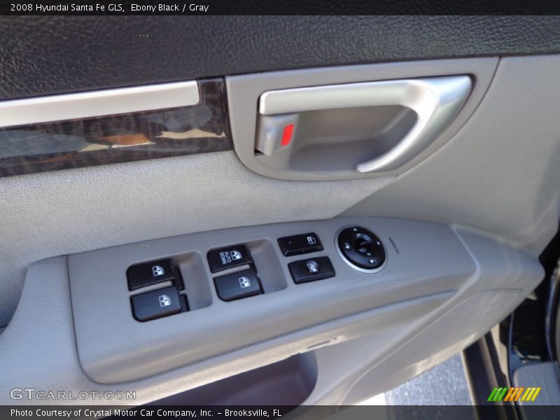 Ebony Black / Gray 2008 Hyundai Santa Fe GLS