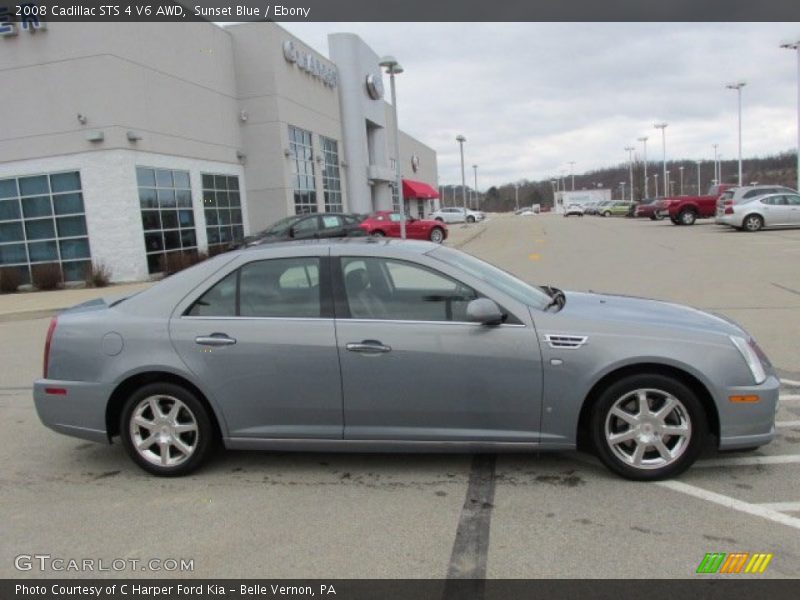 Sunset Blue / Ebony 2008 Cadillac STS 4 V6 AWD