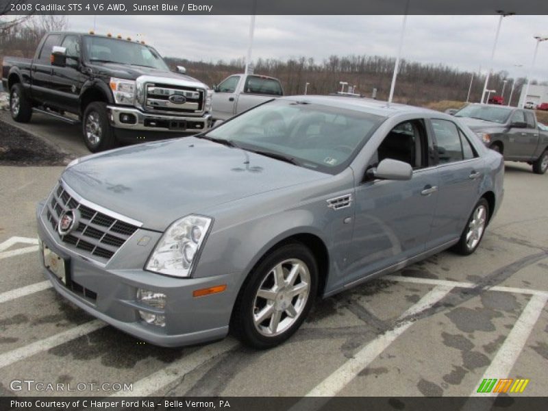 Sunset Blue / Ebony 2008 Cadillac STS 4 V6 AWD