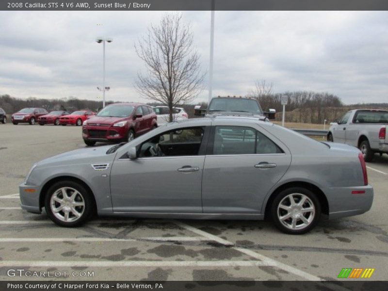 Sunset Blue / Ebony 2008 Cadillac STS 4 V6 AWD