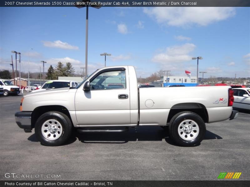 Silver Birch Metallic / Dark Charcoal 2007 Chevrolet Silverado 1500 Classic Work Truck Regular Cab 4x4