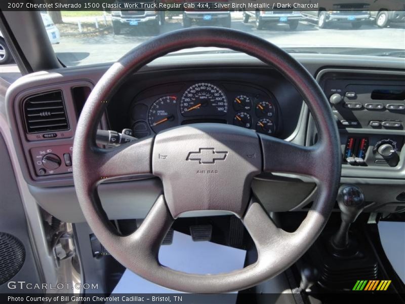 Silver Birch Metallic / Dark Charcoal 2007 Chevrolet Silverado 1500 Classic Work Truck Regular Cab 4x4