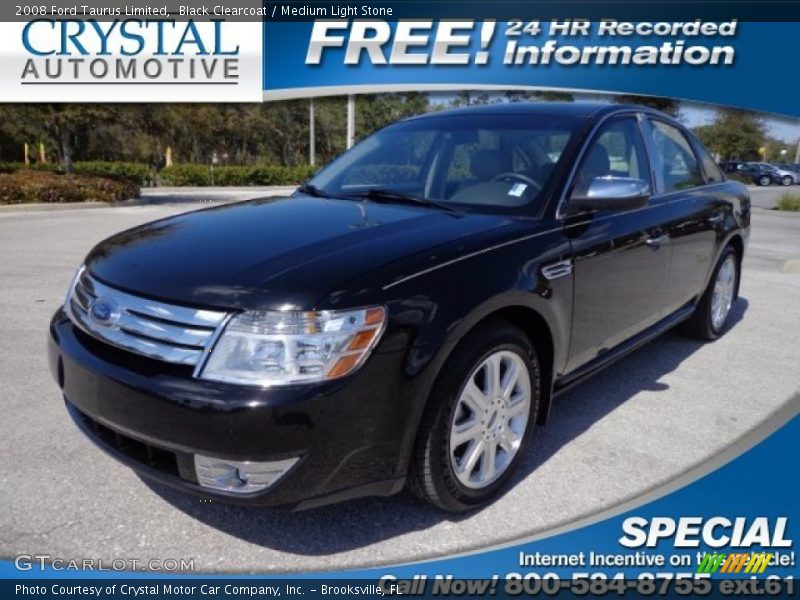 Black Clearcoat / Medium Light Stone 2008 Ford Taurus Limited