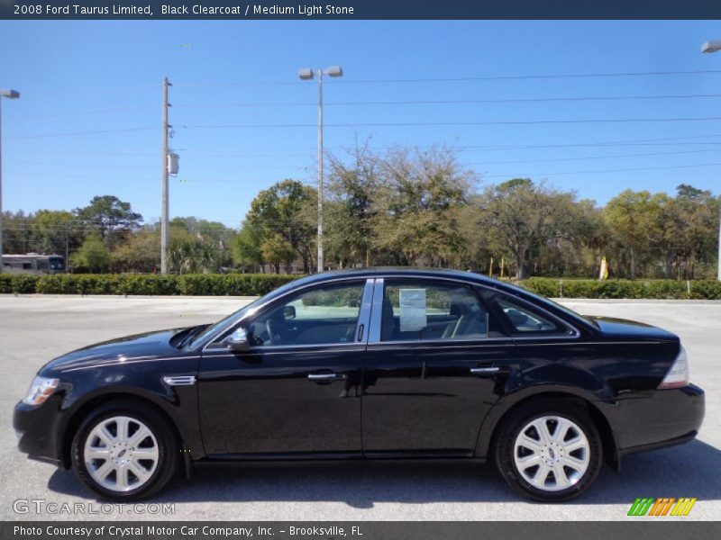 Black Clearcoat / Medium Light Stone 2008 Ford Taurus Limited