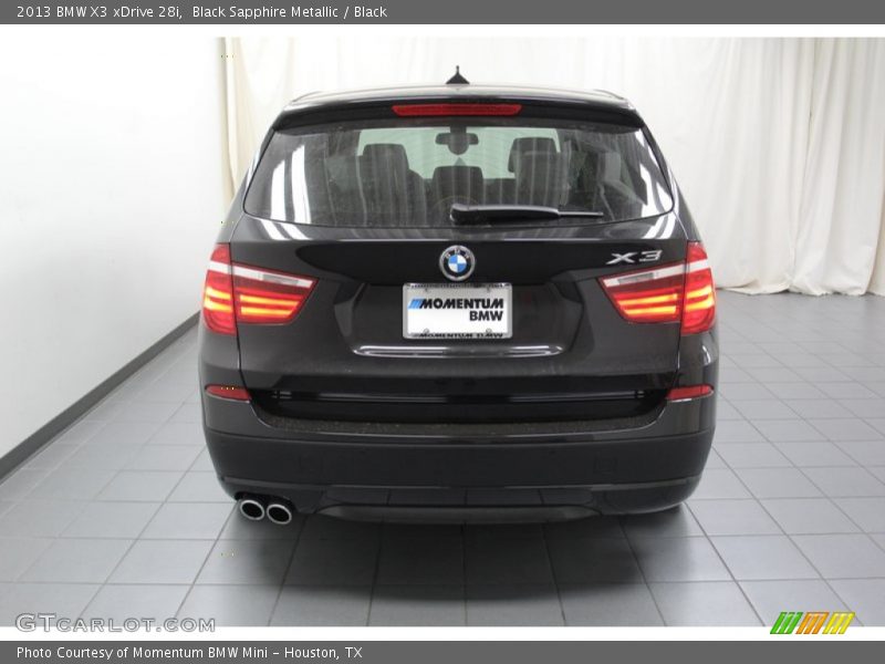 Black Sapphire Metallic / Black 2013 BMW X3 xDrive 28i