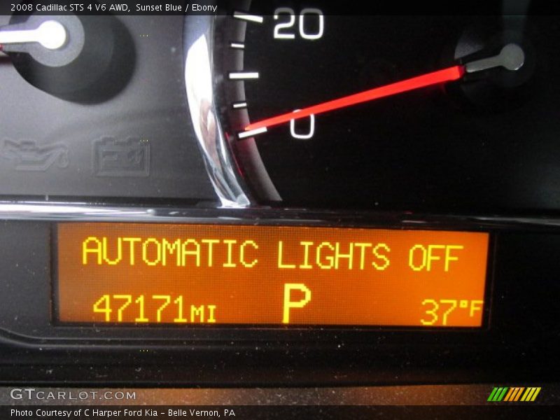 Sunset Blue / Ebony 2008 Cadillac STS 4 V6 AWD