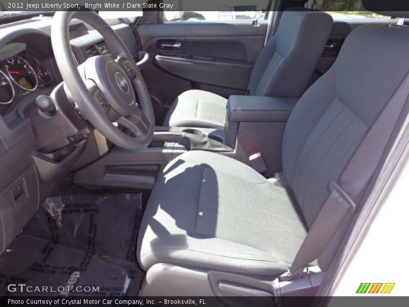 Bright White / Dark Slate Gray 2012 Jeep Liberty Sport