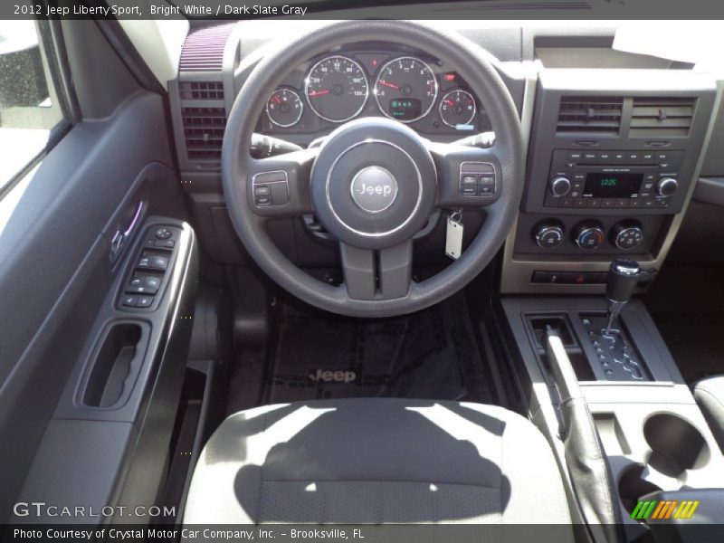 Bright White / Dark Slate Gray 2012 Jeep Liberty Sport