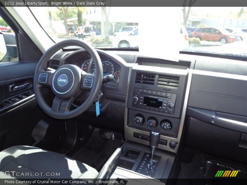 Bright White / Dark Slate Gray 2012 Jeep Liberty Sport
