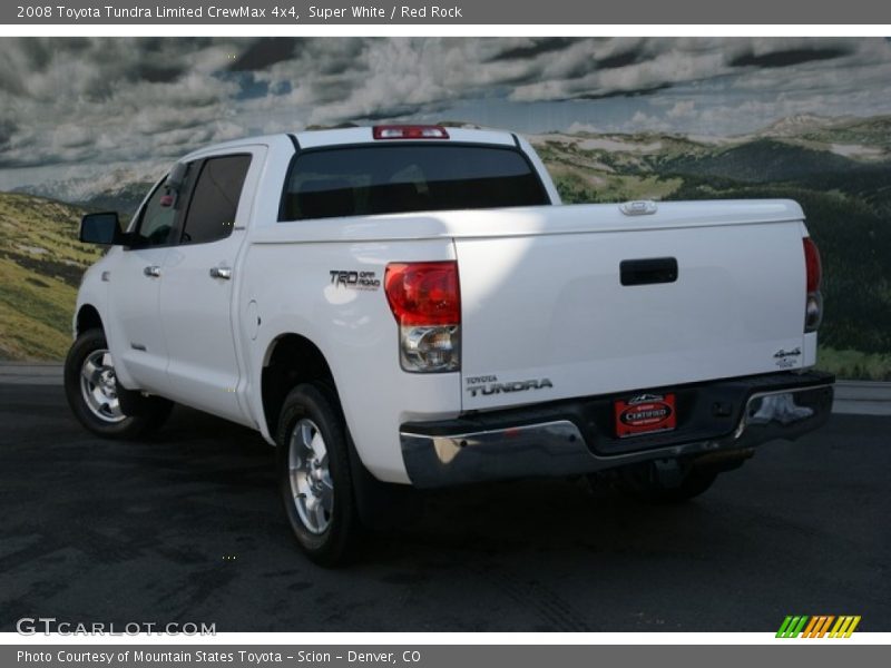 Super White / Red Rock 2008 Toyota Tundra Limited CrewMax 4x4
