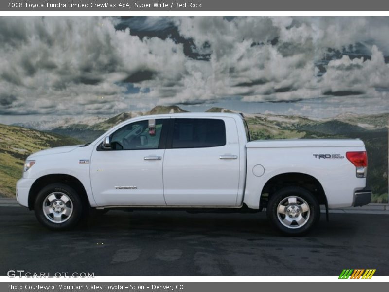 Super White / Red Rock 2008 Toyota Tundra Limited CrewMax 4x4