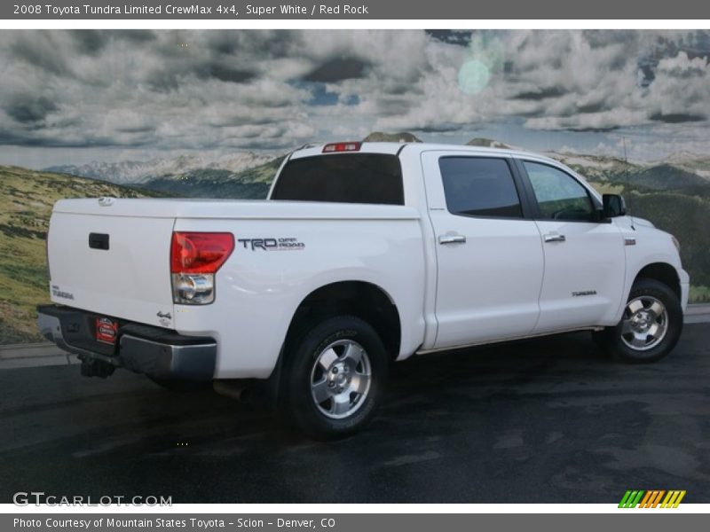 Super White / Red Rock 2008 Toyota Tundra Limited CrewMax 4x4