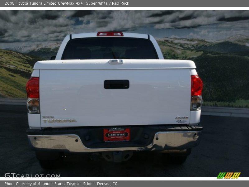 Super White / Red Rock 2008 Toyota Tundra Limited CrewMax 4x4