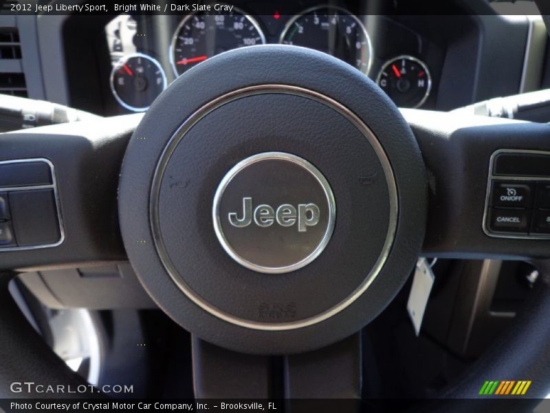 Bright White / Dark Slate Gray 2012 Jeep Liberty Sport