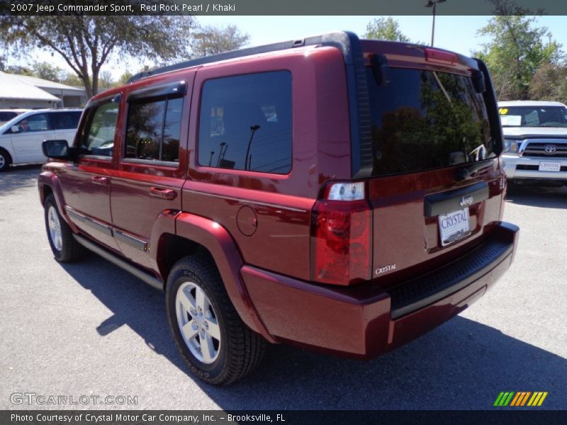 Red Rock Pearl / Khaki 2007 Jeep Commander Sport
