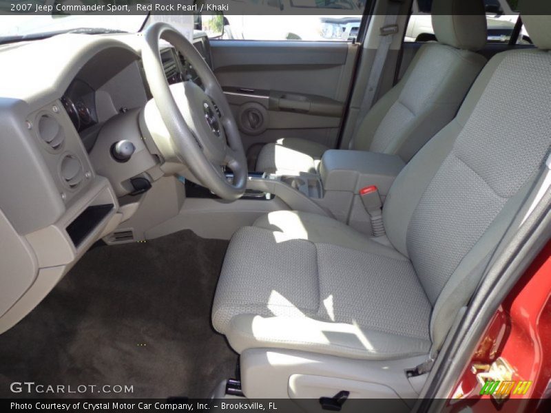 Red Rock Pearl / Khaki 2007 Jeep Commander Sport