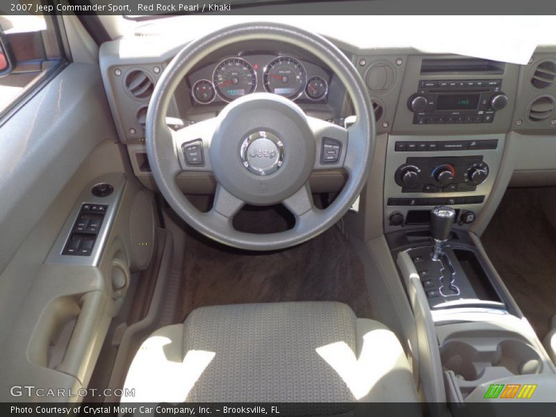 Red Rock Pearl / Khaki 2007 Jeep Commander Sport