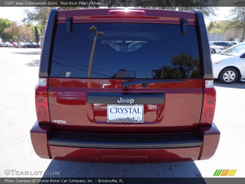 Red Rock Pearl / Khaki 2007 Jeep Commander Sport