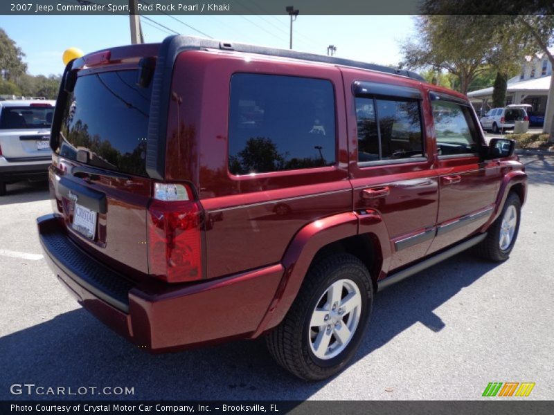 Red Rock Pearl / Khaki 2007 Jeep Commander Sport