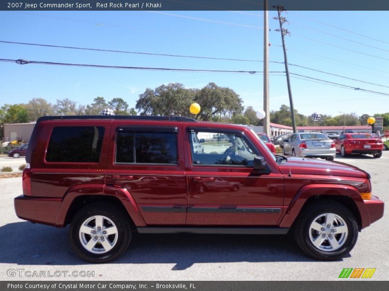 Red Rock Pearl / Khaki 2007 Jeep Commander Sport