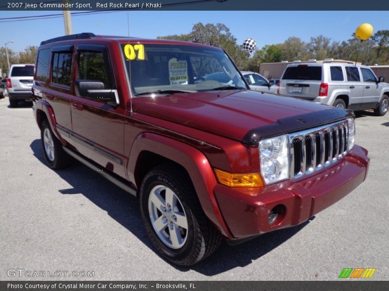 Red Rock Pearl / Khaki 2007 Jeep Commander Sport