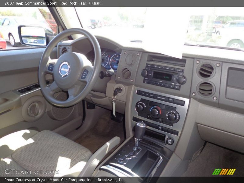 Red Rock Pearl / Khaki 2007 Jeep Commander Sport