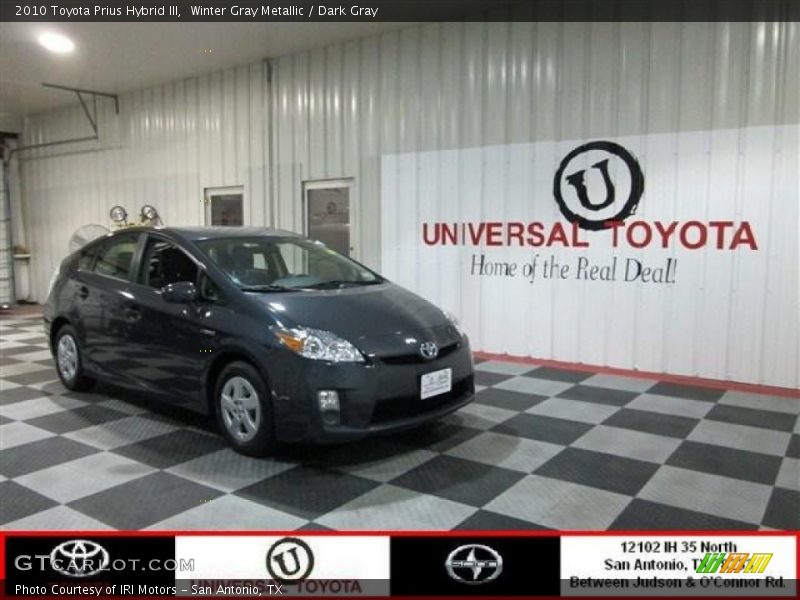 Winter Gray Metallic / Dark Gray 2010 Toyota Prius Hybrid III