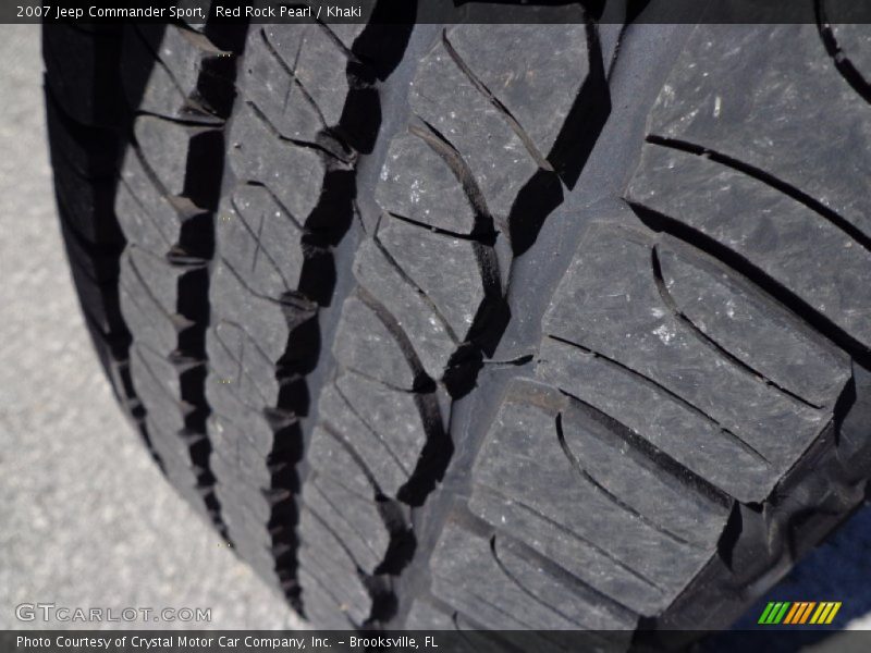 Red Rock Pearl / Khaki 2007 Jeep Commander Sport