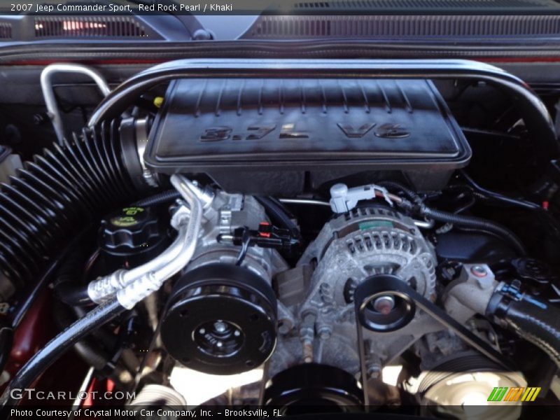 Red Rock Pearl / Khaki 2007 Jeep Commander Sport