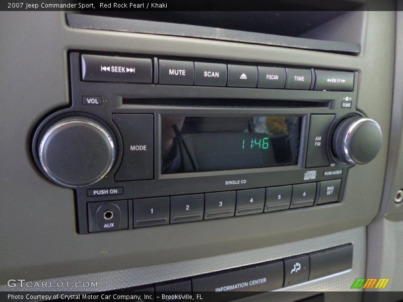 Red Rock Pearl / Khaki 2007 Jeep Commander Sport