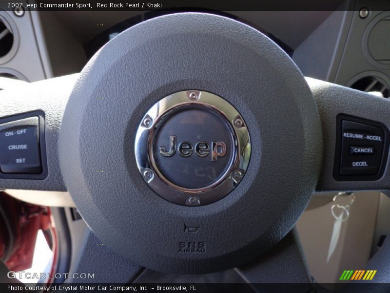 Red Rock Pearl / Khaki 2007 Jeep Commander Sport