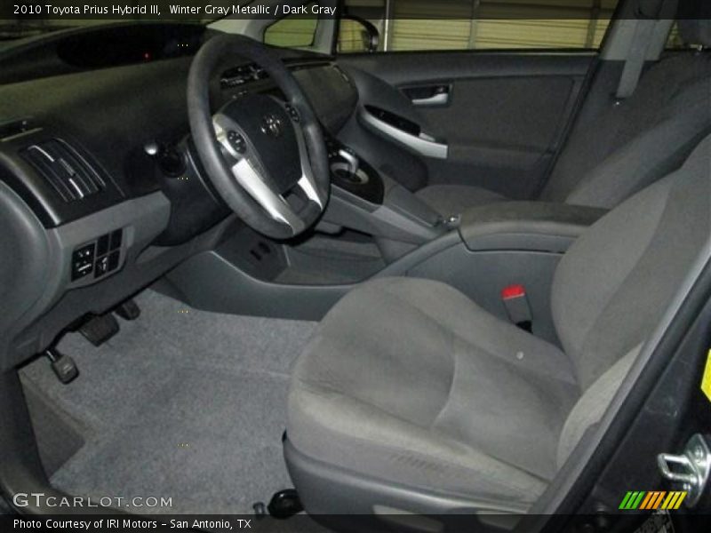 Winter Gray Metallic / Dark Gray 2010 Toyota Prius Hybrid III