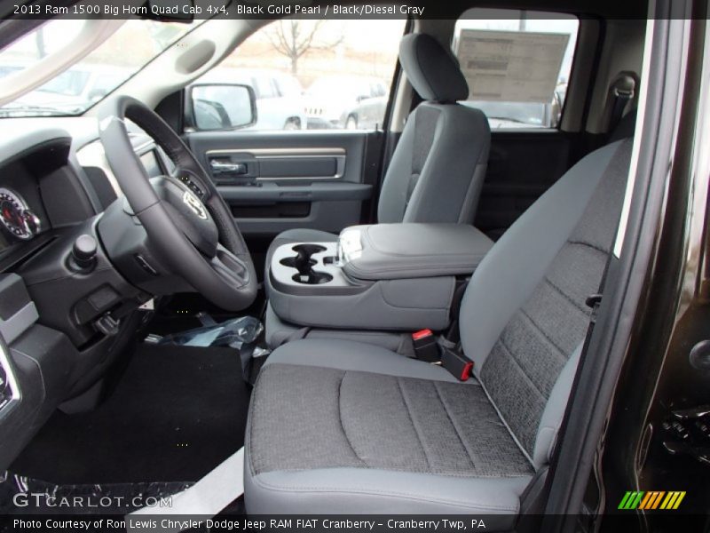  2013 1500 Big Horn Quad Cab 4x4 Black/Diesel Gray Interior