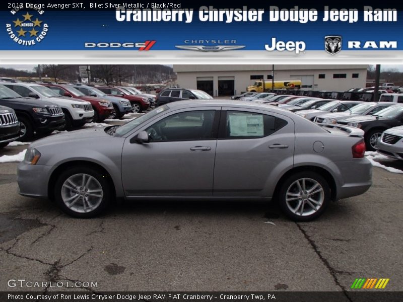 Billet Silver Metallic / Black/Red 2013 Dodge Avenger SXT