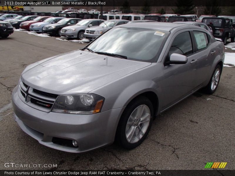 Billet Silver Metallic / Black/Red 2013 Dodge Avenger SXT