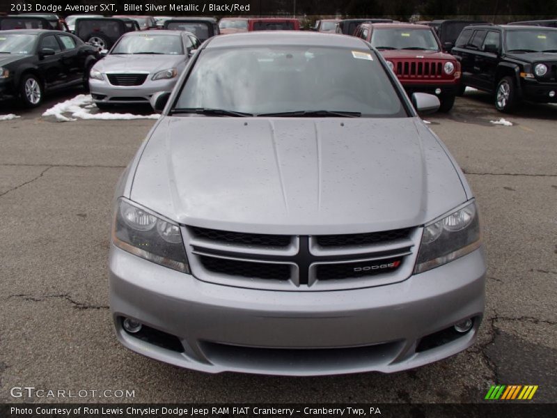 Billet Silver Metallic / Black/Red 2013 Dodge Avenger SXT
