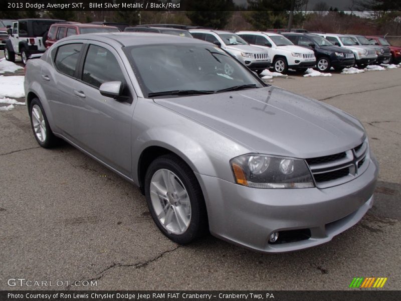 Billet Silver Metallic / Black/Red 2013 Dodge Avenger SXT